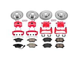 ES#4799113 - KC2260B - Z23 Evolution Sport Front Brake Kit With Calipers (288x25mm) - Upgrade your daily driver's stopping power and look with a complete 288mm front brake overhaul - Power Stop - Volkswagen