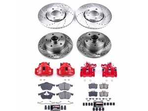 ES#4799295 - KC2824 - Z23 Evolution Sport Front & Rear Brake Kit With Calipers (288mm/245mm) - Upgrade your B5 A4 Quattro's braking power and street appeal with a complete 4-wheel performance overhaul - Power Stop - Audi