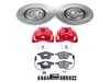ES#4799358 - KC2990 - Z23 Evolution Sport Front Brake Kit With Calipers (320mm) - Upgrade your B7 A4's front stopping power and open-wheel style with a complete performance brake overhaul - Power Stop - Audi