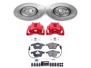 ES#4799358 - KC2990 - Z23 Evolution Sport Front Brake Kit With Calipers (320mm) - Upgrade your B7 A4's front stopping power and open-wheel style with a complete performance brake overhaul - Power Stop - Audi