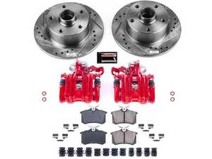ES#4799399 - KC3064 - Z23 Evolution Sport Rear Brake Kit With Calipers (245x10mm) - Upgrade your B5 A4 Quattro's rear braking performance and visual appeal with a complete performance rear overhaul - Power Stop - Audi