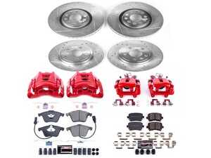ES#4799482 - KC4065 - Z23 Evolution Sport Front & Rear Brake Kit With Calipers (320mm/288mm) - Transform your B7 A4's stopping power and open-wheel appearance with a complete 4-wheel performance overhaul - Power Stop - Audi