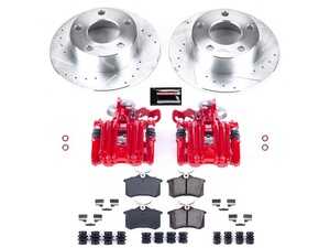 ES#4799725 - KC515 - Z23 Evolution Sport Rear Brake Kit With Calipers (245x10mm) - Upgrade rear braking performance and eliminate binding handbrakes with a complete performance system overhaul - Power Stop - Audi