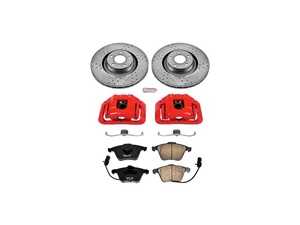 ES#4799756 - KC5277 - Z23 Evolution Front Brake Kit W/ Calipers (347x30mm) - Everything you need for a complete high-performance front-axle brake refresh, assembled in one easy package - Power Stop - Audi