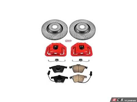 ES#4799756 - KC5277 - Z23 Evolution Front Brake Kit W/ Calipers (347x30mm) - Everything you need for a complete high-performance front-axle brake refresh, assembled in one easy package - Power Stop - Audi