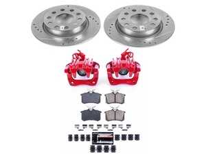 ES#4799896 - KC5671 - Z23 Evolution Sport Rear Brake Kit With Calipers (255x10mm) - Upgrade your vehicle's rear braking performance and visual appeal with a complete performance rear overhaul - Power Stop - Audi Volkswagen