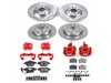 ES#4799918 - KC5749A - Power Stop Z23 Evolution Sport Front & Rear Brake Kit with Calipers (288mm/255mm) - A direct-fit upgrade with drilled & slotted zinc-plated rotors, red powder-coated calipers, and low-dust carbon-fiber ceramic pads. - Power Stop - Volkswagen