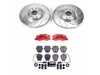 ES#4800595 - KC948 - Power Stop Z23 Evolution Sport Front Brake Kit with Calipers (321mm) - A direct-fit upgrade with drilled & slotted zinc-plated rotors, red powder-coated calipers, and low-dust carbon-fiber ceramic pads. - Power Stop - Audi