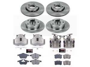 ES#4801226 - KC0E2824 - Front & Rear Brake Kit With Calipers (288mm/245mm) - A complete, factory-quality 4-wheel brake overhaul designed specifically for B5 A4 Quattro models - Power Stop - Audi