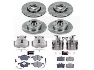 ES#4801227 - KC0E2825 - Front & Rear Brake Kit With Calipers (288mm/245mm) - A complete, factory-quality 4-wheel brake overhaul designed specifically for late B5 A4 Quattro models - Power Stop - Audi