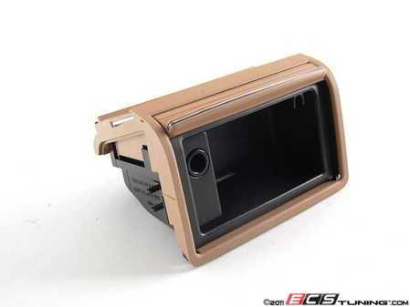 ES#87544 - 51168268342 - E46 Rear Ashtray - Beige/Chrome - Beige and black rear ashtray assembly with chrome trim - Genuine BMW - BMW