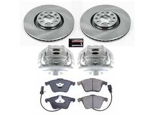 ES#4801282 - KC0E2990 - Autospecialty Front Brake Kit With Calipers (320x30mm) - A complete, factory-quality front brake overhaul designed specifically for B7 chassis Audi A4 models - Power Stop - Audi