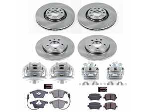 ES#4801392 - KC0E4065 - Front & Rear Brake Kit With Calipers (320mm/288mm) - A complete, factory-quality 4-wheel brake overhaul designed specifically for B7 chassis Audi A4 models - Power Stop - Audi