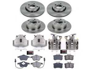 ES#4801663 - KC0E529 - Autospecialty Front & Rear Brake Kit With Calipers (288mm/245mm) - A complete, factory-quality 4-wheel brake overhaul designed for late C5 Audi A6 and B5/B5.5 VW Passat models - Power Stop - Volkswagen