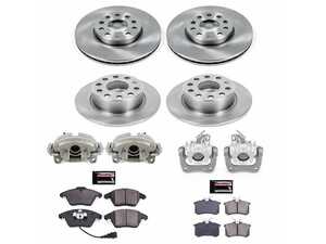 ES#4801813 - KC0E5749 - Front & Rear Brake Kit With Calipers (288mm/255mm) - A complete, factory-quality 4-wheel brake overhaul designed to restore quiet, reliable stopping power - Power Stop - Audi Volkswagen