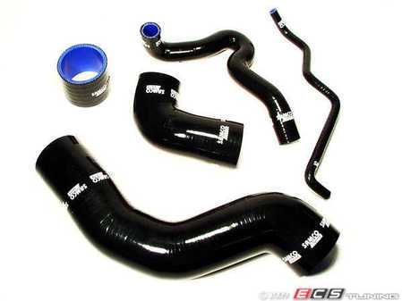 ES#743 - tcs195/1-black - Samco Boost Hose Kit - Black - (NO LONGER AVAILABLE) - Improved air flow with silicone hoses that add color accents for your engine bay. - Samco - 
