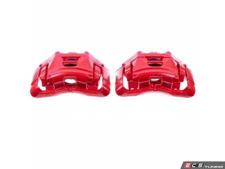 ES#4805010 - S3246 - Performance Brake Caliper Pair - Front - Direct-bolt-on front brake calipers featuring an electrostatic high-temperature red powder-coated finish for superior rust and corrosion resistance. - Power Stop - Audi