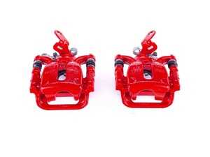 ES#4805261 - S7272 - Rear Performance Brake Caliper - Pair  - Direct-bolt-on rear brake calipers featuring an electrostatic high-temperature red powder-coated finish for superior rust and corrosion resistance. - Power Stop - Volkswagen
