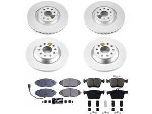 ES#4794648 - CRK8168 - Power Stop Z23 Evolution Sport Front & Rear Brake Kit (340mm/300mm) - A direct-fit upgrade with GEOMET coated plain rotors and low-dust carbon-fiber ceramic pads. - Power Stop - Audi Volkswagen
