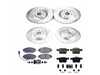 ES#4798197 - K8168 - Power Stop Z23 Evolution Sport Front & Rear Brake Kit (340mm/300mm) - A direct-fit performance upgrade with drilled & slotted zinc-plated rotors and low-dust carbon-fiber ceramic pads. - Power Stop - Audi Volkswagen