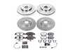 ES#4798538 - K8883-26 - Power Stop Z26 Street Warrior Front & Rear Brake Kit (320mm/330mm) - A direct-fit performance upgrade with drilled & slotted zinc-plated rotors and extreme-performance carbon-fiber ceramic pads. - Power Stop - Audi