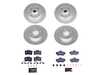 ES#4795329 - ESK376 - Power Stop Euro-Stop Front & Rear Brake Kit (256mm/226mm) - A direct-fit OE-equivalent replacement with GEOMET coated plain rotors and ECE-R90 certified brake pads. - Power Stop - Volkswagen