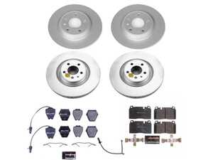 ES#4795459 - ESK7096 - Power Stop Euro-Stop Front & Rear Brake Kit (320mm/300mm) - A direct-fit OE-equivalent replacement with GEOMET coated plain rotors and ECE-R90 certified brake pads. - Power Stop - Audi