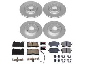 ES#4794308 - CRK7096 - Power Stop Z23 Evolution Sport Front & Rear Brake Kit (320mm/300mm) - A direct-fit upgrade with GEOMET coated plain rotors and low-dust carbon-fiber ceramic pads. - Power Stop - Audi
