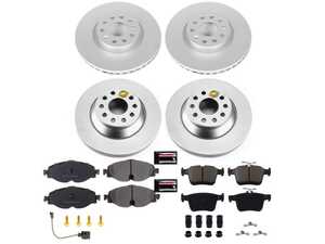 ES#3989256 - CRK7278 - Power Stop Z23 Evolution Sport Front & Rear Brake Kit (312mm/300mm) - A direct-fit upgrade with GEOMET coated plain rotors and low-dust carbon-fiber ceramic pads. - Power Stop - Audi