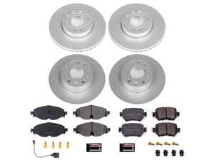 ES#4794736 - CRK8363 - Power Stop Z23 Evolution Sport Front & Rear Brake Kit (288mm/272mm) - A direct-fit upgrade with GEOMET coated plain rotors and low-dust carbon-fiber ceramic pads. - Power Stop - Volkswagen