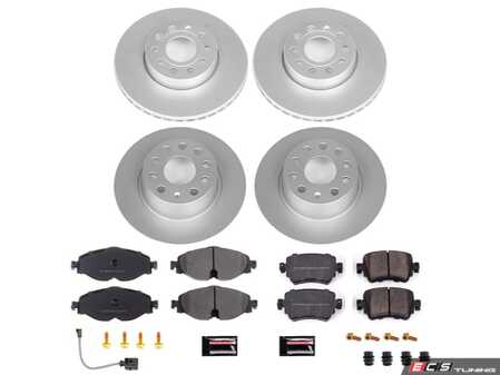 ES#4794736 - CRK8363 - Power Stop Z23 Evolution Sport Front & Rear Brake Kit (288mm/272mm) - A direct-fit upgrade with GEOMET coated plain rotors and low-dust carbon-fiber ceramic pads. - Power Stop - Volkswagen