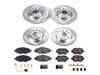 ES#4798297 - K8363 - Power Stop Z23 Evolution Sport Front & Rear Brake Kit (288mm/272mm) - A direct-fit performance upgrade with drilled & slotted zinc-plated rotors and low-dust carbon-fiber ceramic pads. - Power Stop - Volkswagen