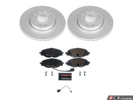 ES#4795453 - ESK7080 - Power Stop Euro-Stop Front Brake Kit (288mm) - A direct-fit OE-equivalent replacement with GEOMET coated plain rotors and ECE-R90 certified brake pads. - Power Stop - Audi Volkswagen