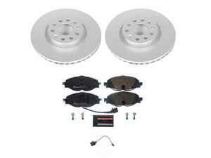 ES#4795454 - ESK7082 - Power Stop Euro-Stop Front Brake Kit (312mm) - A direct-fit OE-equivalent replacement with GEOMET coated plain rotors and ECE-R90 certified brake pads. - Power Stop - Audi Volkswagen