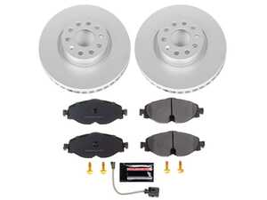 ES#3989237 - CRK7082 - Power Stop Z23 Evolution Sport Front Brake Kit (312mm) - A direct-fit upgrade with GEOMET coated plain rotors and low-dust carbon-fiber ceramic pads. - Power Stop - Audi Volkswagen