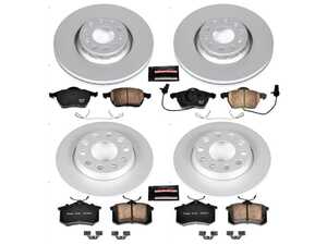 ES#3988827 - CRK2777 - Power Stop Z23 Evolution Sport Front & Rear Brake Kit (312mm/255mm) - A direct-fit upgrade with GEOMET coated plain rotors and low-dust carbon-fiber ceramic pads. - Power Stop - Audi