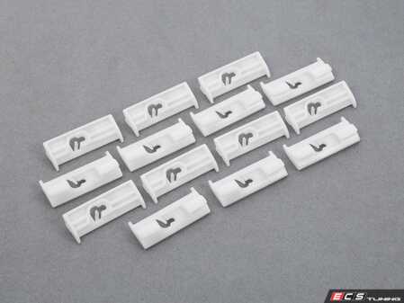 ES#4940113 - 513670446151KT - Clip - Set Of 14 - Used to attach the rear lower window molding, 14 needed for full repair for both left and right side trims. Body side of vehicle. - Genuine MINI - MINI