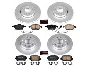 ES#3988889 - CRK4068 - Power Stop Z23 Evolution Sport Front & Rear Brake Kit (288mm/260mm) - A direct-fit upgrade with GEOMET coated plain rotors and low-dust carbon-fiber ceramic pads. - Power Stop - Volkswagen
