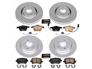 ES#3988887 - CRK4065 - Power Stop Z23 Evolution Sport Front & Rear Brake Kit (320mm/288mm) - A direct-fit upgrade with GEOMET coated plain rotors and low-dust carbon-fiber ceramic pads. - Power Stop - Audi
