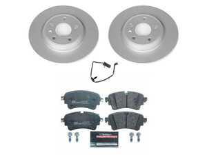 ES#4795540 - ESK8091 - Power Stop Euro-Stop Rear Brake Kit (300mm) - A direct-fit OE-equivalent replacement with GEOMET coated plain rotors and ECE-R90 certified brake pads. - Power Stop - Audi