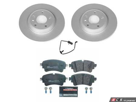 ES#4795540 - ESK8091 - Power Stop Euro-Stop Rear Brake Kit (300mm) - A direct-fit OE-equivalent replacement with GEOMET coated plain rotors and ECE-R90 certified brake pads. - Power Stop - Audi