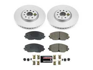 ES#4794642 - CRK8117 - Power Stop Z23 Evolution Sport Front Brake Kit (335mm) - A direct-fit upgrade with GEOMET coated plain rotors and low-dust carbon-fiber ceramic pads. - Power Stop - Volkswagen