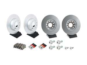 ES#5388389 - 5Q0615301HKT4 - Front & Rear Brake Service Kit - Featuring Genuine Rotors, pads, and wear sensors - Genuine Volkswagen Audi - Volkswagen