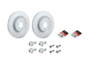 ES#5434821 - 4M0615301A1KT - Front & Rear Brake Service Kit - Featuring Zimmermann rotors and Brembo Ceramic Brake Pads - Includes stainless set screws, brake wear sensors, and silicone brake lubricant. - Assembled By ECS - Audi