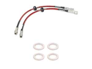 ES#2608943 - 002435ECSKT3 - Exact-Fit Stainless Steel Brake Lines - Rear - DOT-compliant kit to improve pedal feel in your vehicle.  - ECS - 