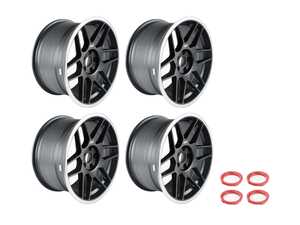 ES#3437328 - 5060530680542KT - 18" 0.09 - Set Of Four - 18x9.5 ET40 5x112 - Satin Black / Polished Lip - 3SDM - Audi Volkswagen
