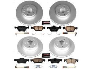 ES#3988923 - CRK4519 - Power Stop Z23 Evolution Sport Coated Front & Rear Brake Kit (304mm/300mm) - A complete 4-wheel performance upgrade and restoration package featuring genuine GEOMET fully coated smooth high-carbon iron vented rotors, low-dust carbon-fiber ceramic road pads, and matching electronic wear sensors. - Power Stop - Mercedes Benz