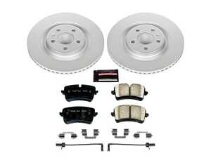 ES#3989068 - CRK6001 - Power Stop Z23 Evolution Sport Rear Brake Kit (330mm) - A direct-fit upgrade with GEOMET coated plain rotors and low-dust carbon-fiber ceramic pads. - Power Stop - Audi Porsche