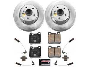 ES#4675016 - CRK6472 - Power Stop Z23 Evolution Sport Coated Rear Brake Kit (300mm Vented) - A premium rear axle upgrade package featuring high-carbon smooth Geomet coated performance rotors, low-dust carbon-fiber ceramic pads, and replacement electronic wear sensors. - Power Stop - Mercedes Benz