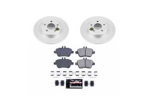 ES#4675041 - CRK6894 - Power Stop Z23 Evolution Sport Coated Rear Brake Kit (300mm) - A premium rear-axle performance upgrade and restoration package featuring genuine GEOMET fully coated smooth high-carbon iron solid rotors, low-dust carbon-fiber ceramic road pads, and replacement hardware. - Power Stop - Mercedes Benz